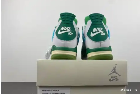 AJ4-KNCW 4 Grass Green Jordan edition) White    (limited Retro AJ4-KNCW SB 0628